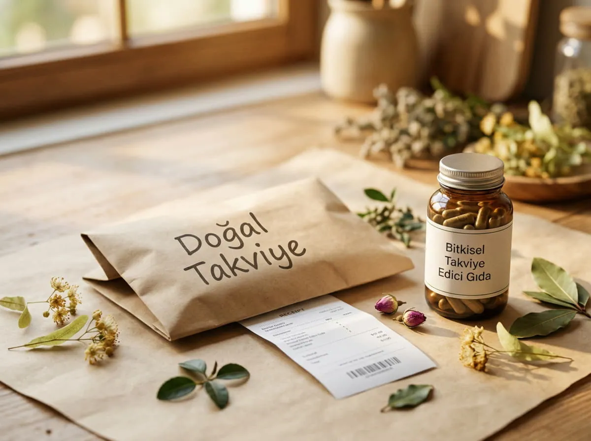 Doğal takviye paketi — kapıda teslimat