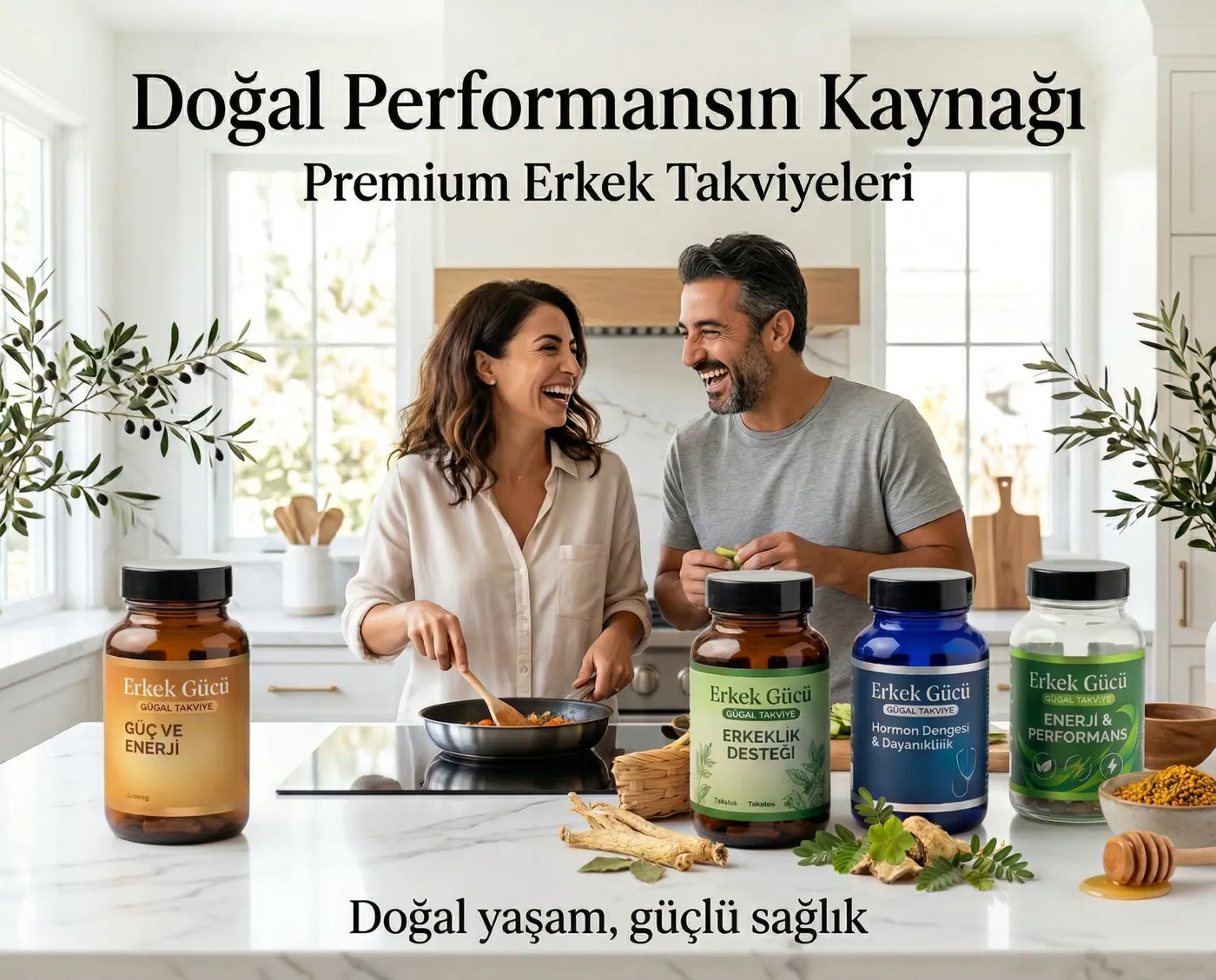 Doğal performansın kaynağı — mutfakta enerjik çift