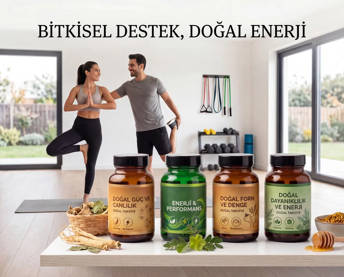 Enerjik ve kendinden emin erkek — günlük vitalite desteği
